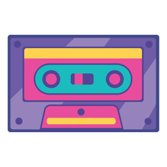 nineties pop art style cassette
