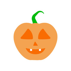 Scarry autumn Halloween pumpkin vector illustration