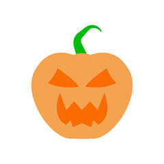 Scarry autumn Halloween pumpkin vector illustration