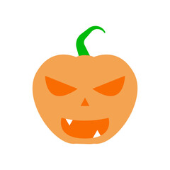 HAHA Halloween scary pumpkin vector illustration