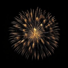 colorful fireworks on a night sky black background, festive sparkles explosion isolated on a black background, holyday concept, new year, 4th of July, independence, wedding