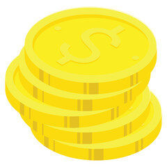 Coin vector Illustration for asset design