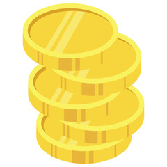 Coin vector Illustration for asset design