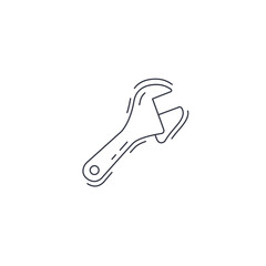 Wrench linear icon. Wrench thin line icon.