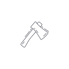 ax cut tool thin line icon.