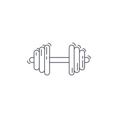 Dumbbell line icon. sports bar thin line icon.