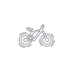 Bicycle line icon, bicycle thin line icon.