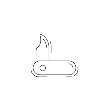 recommend clip art: Pocket knife line icon. penknife thin line icon.