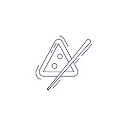 Billiard line icon. billiard triangle thin line icon.