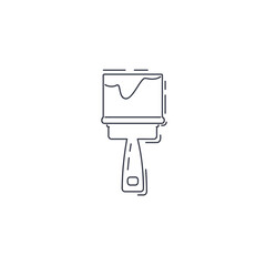 putty knife line icon. construction spatula thin line icon