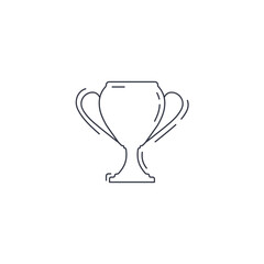 Trophy cup line icon, Trophy cup thin line icon.