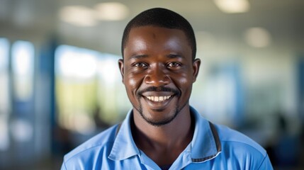 Portrait of a male social worker in a community center empowering at-risk youth and marginalized communities