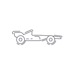 racing car line icon. Open wheel race car thin line icon