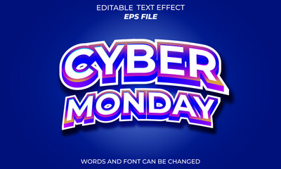 light text effect Cyber Monday . font editable, typography, 3d text. vector template
