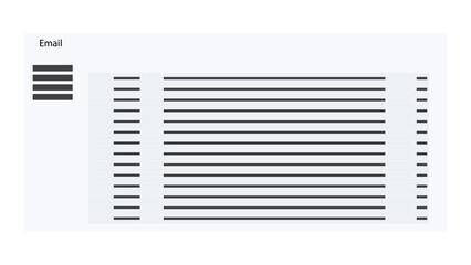 Email interface layout, email template. png