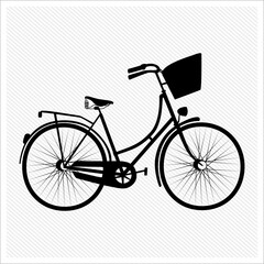 bicycle vector on a white silhouette