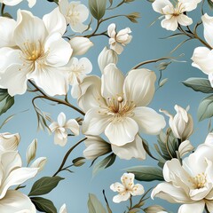 Obraz na płótnie Canvas Beautiful seamless pattern of orchid flowers.