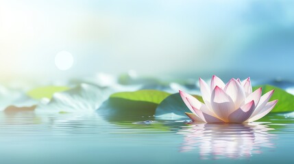 Close up of lotus on water