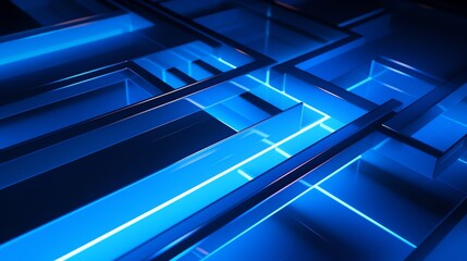 Obraz premium Dark blue background with modern geometry