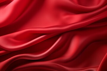 Crimson silk background for online banners, showcases, and celebrations offering ample space for text. Generative AI