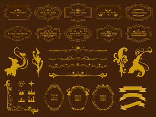 ビンテージフレームと素材の詰め合わせ 