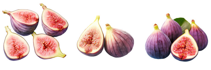 Figs on transparent background