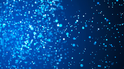 Digital wave with many dots. Abstract backdrop of dynamic wave. Technology or science banner. 3d