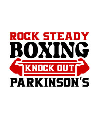 rock steady boxing knock out parkinsons svg design