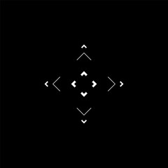 Cyberpunk style rhombus aim. Futuristic GUI rhombus aim, target, HUD reticle, cyberpunk aesthetics, futuristic interface. A vector cyber style design element.