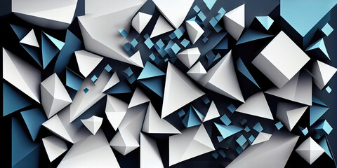 Geometric abstract background with monochrome colors