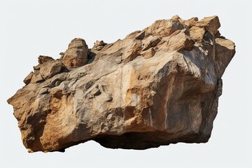 One isolated boulder with cutout. Generative AI