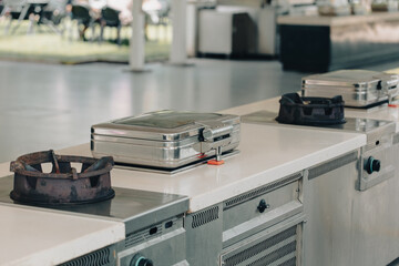 Details in the kitchen in a restaurant