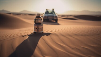 Unleashing the Thrill: Embark on a Mesmerizing Off-Road Expedition through the Spectacular Desert landscapes, generative AI