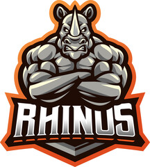 Rhinos muscle esport mascot