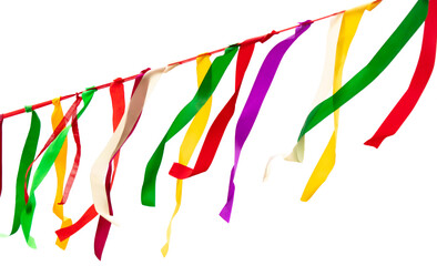 Obraz na płótnie Canvas Multicolored ribbons isolated on white background
