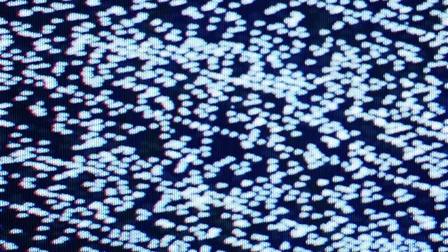 Authentic static from tube TV with glitchy lines and signal degradation
