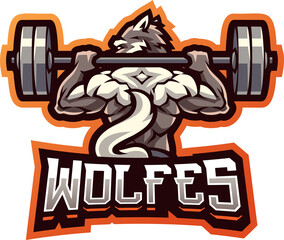 Wolf gym esport mascot