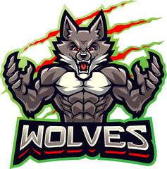 Wolves fighter esport mascot