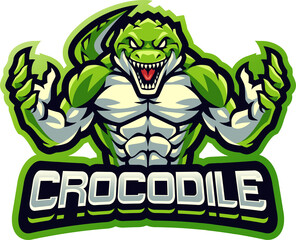 Crocodile fighter esport mascot