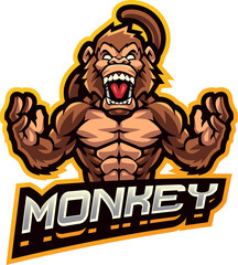 Monkey fighter mascot
