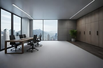 modern office interior with beautiful view  generated by ai