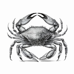 crab on white