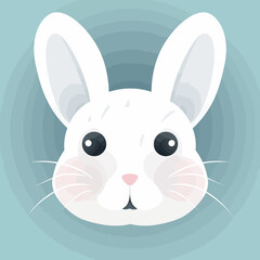 Fototapeta premium white rabbit with a bow