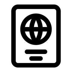passport line icon
