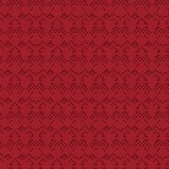 Red Argyle Fair Isle Seamless Pattern Design