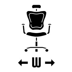 width size dimension icon