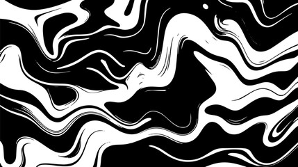 Abstract vector illustration from lines with wavy patterns, black and white, 2d vector