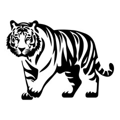 Fototapeta na wymiar Walking tiger vector clipart