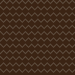 Neutral Colour Argyle Fair Isle Seamless Pattern Design