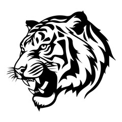 Fototapeta premium Tiger head portrait vector logo